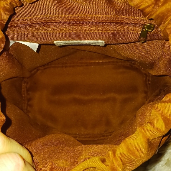 Brown Leather Drawstring Backpack/Bucket Bag - Picture 3 of 7